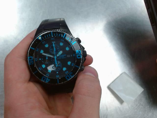 Montre chronographe noire/bleue