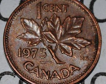 Canada 1 cent 1975 k g print