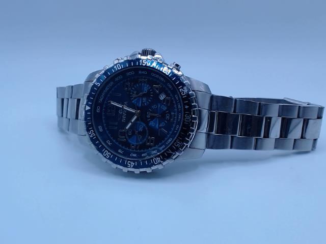 Montre stainless avec cadran bleu