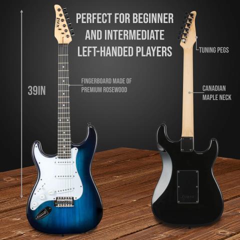 Guitare electrique sg noire/bleue