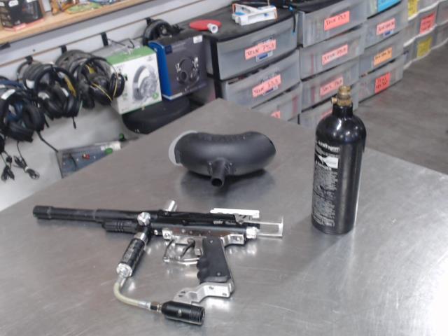 Gun paintball+bonbonne 20oz+reservoir