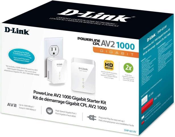 Powerline gigabit starter kit in box