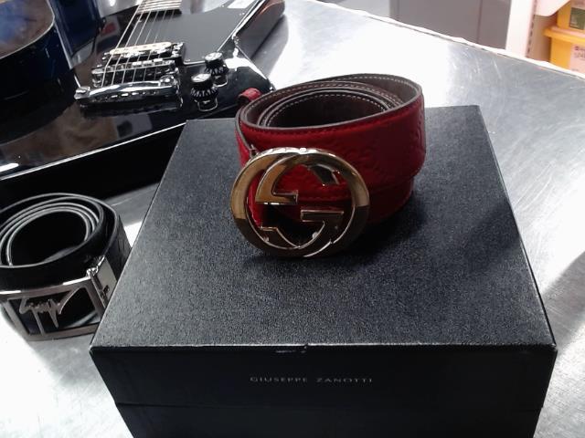 Belt gucci gg red leather all over used