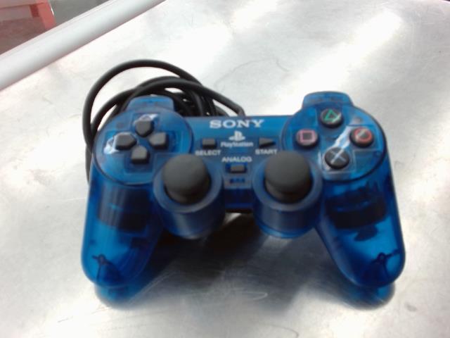 Manette ps2 bleu transparente