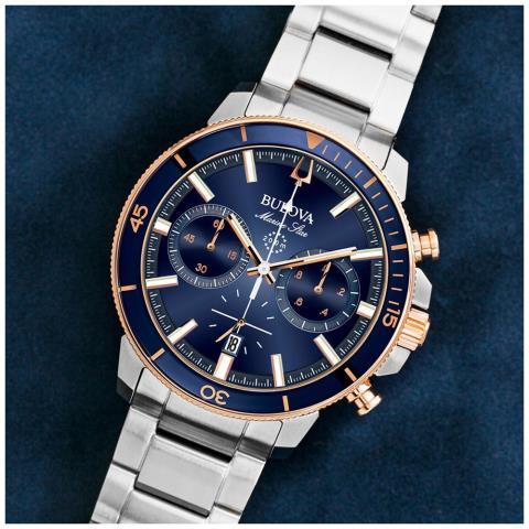 Montrte bulova blue dial silver bracelet