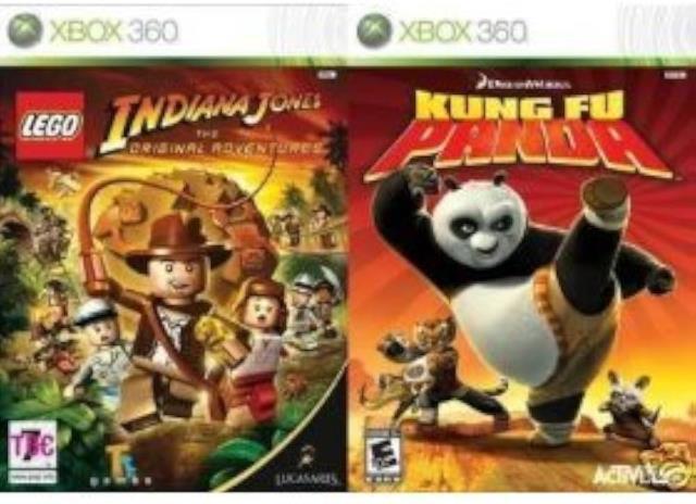 Xbox 360 lego indiana j + kung fu panda