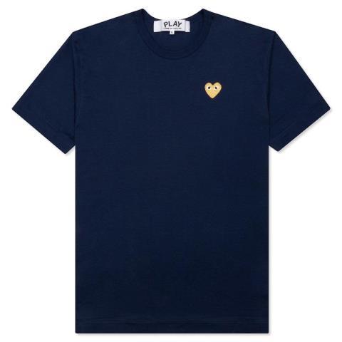 Cdg gold hearth t shirt size m navy no t