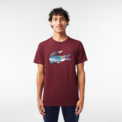 T shirt lacoste sport burgundy neuf s:4