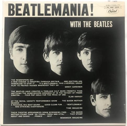 Beatlemania with the beatles vinyl