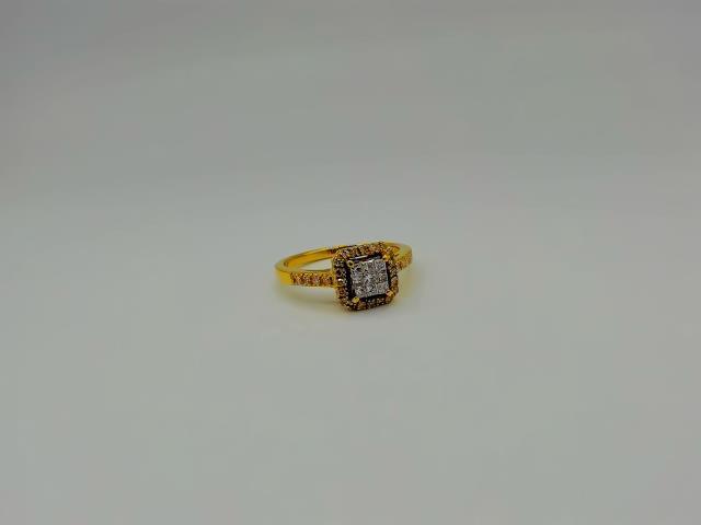 BAGUE DIAM EN OR 14KT