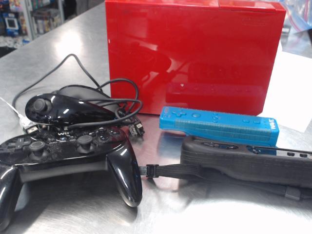 Console nintendo wii rouge+ 2 manettes