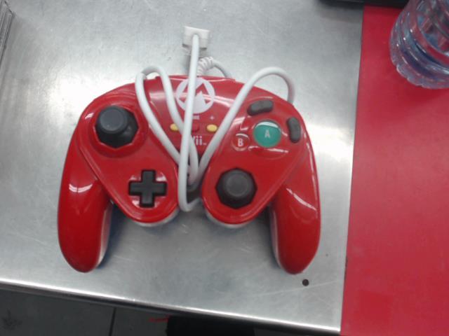 Manette de wii mario bleu et rouge