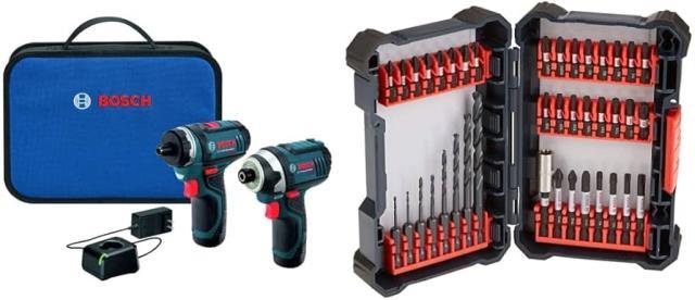 Kit perceuse et impact bosch+chargeur et