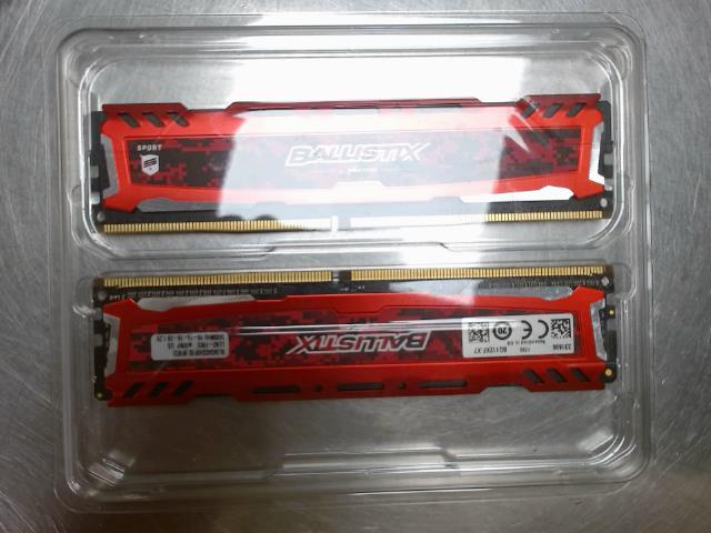 2x 8gb ram ddr4 ballistix