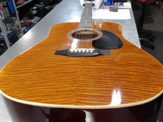 Guitar acoustic tiger stripe