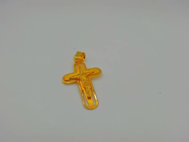 Breloque croix en or 18kt