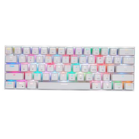 Clavier rgb motospeed ck62 blanc