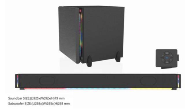 Bluetooth soundbar avec subwoofer w