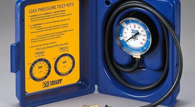 Gas pressure test kit