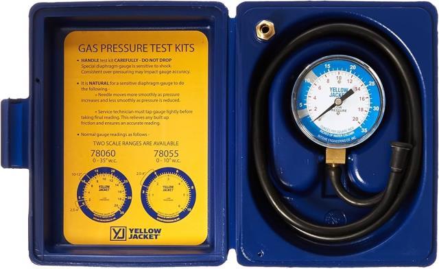 Gas p^ressure test kit