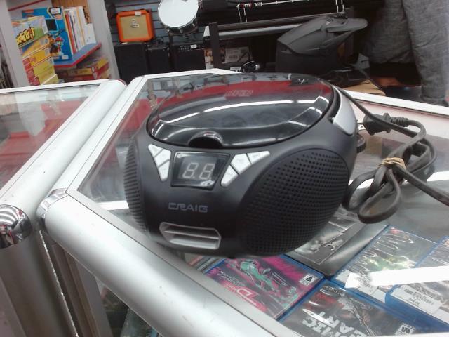 Radio lecteur cd noir filaire