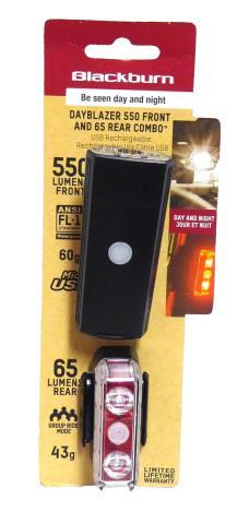 550 lumens front and back bike light