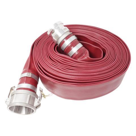 Red economical pvc lay-flat hose assembl