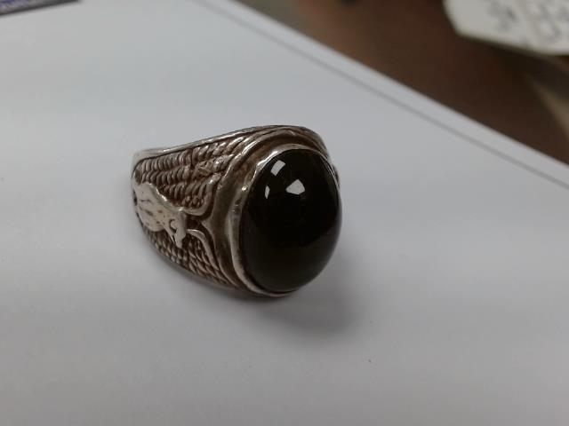 Bague argent 8.8 grosse pierre