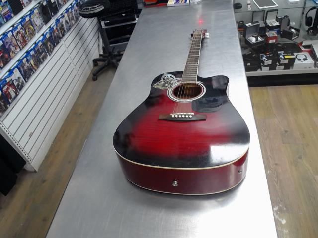 Guitare accoustique rouge