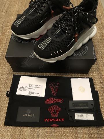 Sneaker versace chain reaction noir +box