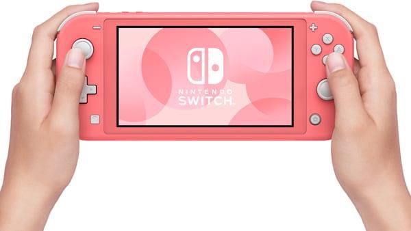 Console switch lite rose av chargeur