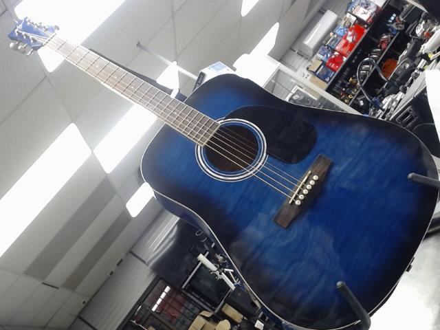 Guitar jay acoustique bleu etuit mou