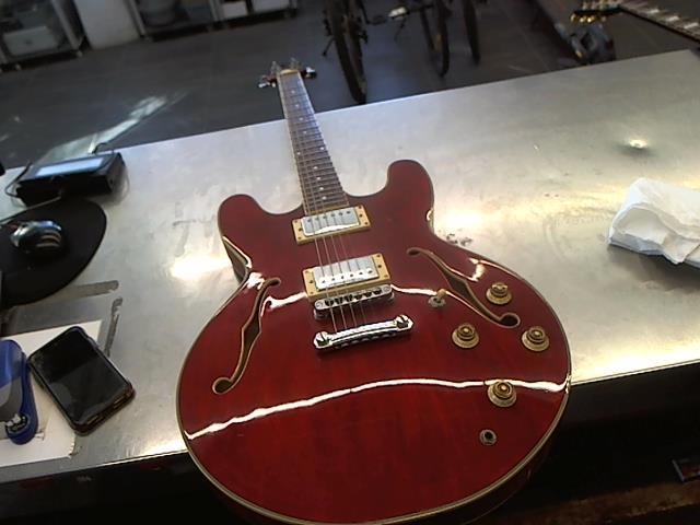 Guit.elec. hollow cherry red p90