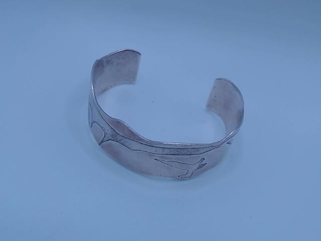 Bracelet en argent rigide f