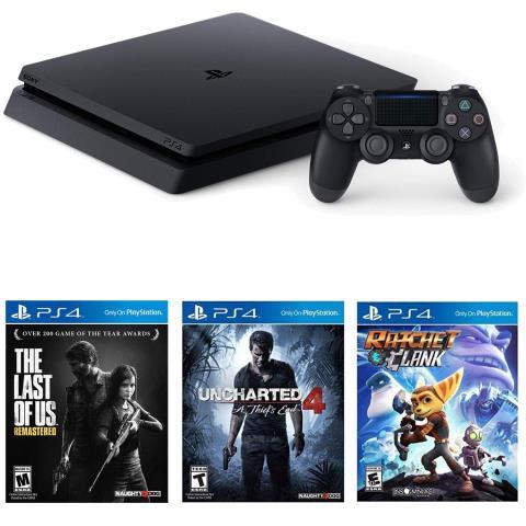 Console playstation 4 slim + power chrod