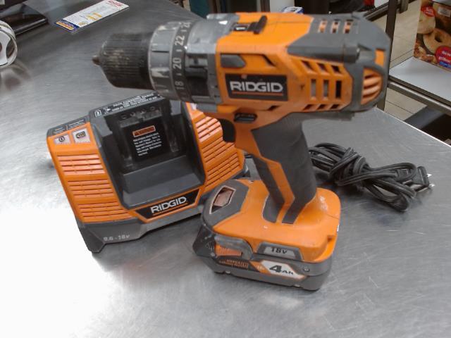 Drill sans fil ridgid av charge