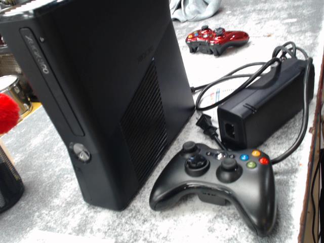 Black xbox 360 red controller and black