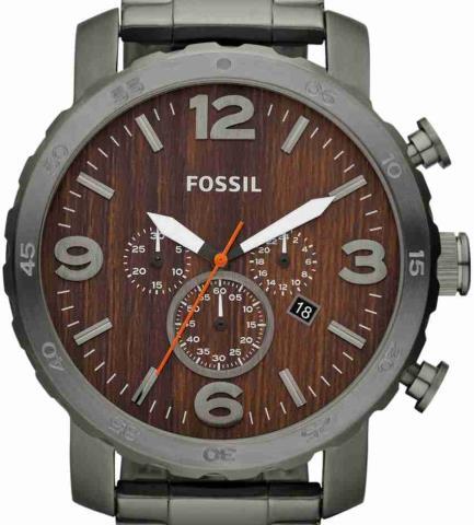 Fossil watch wood back