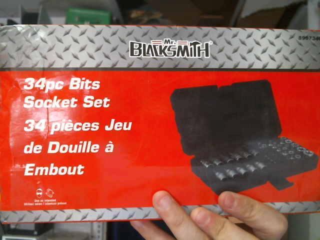 34 pieces jeu de douille a embout