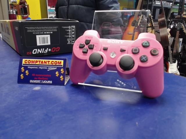 Manette de playstation 3 clone rose