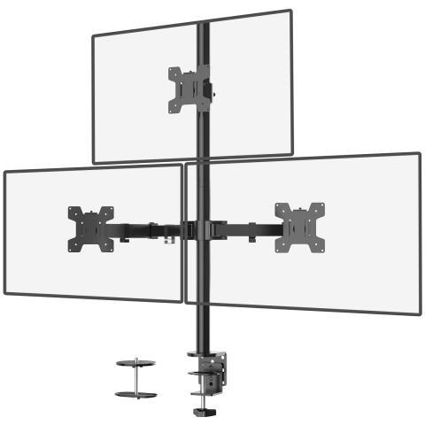 Triple monitor desk mount