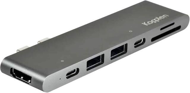 7 en 1 hub dual ports avec hdmi