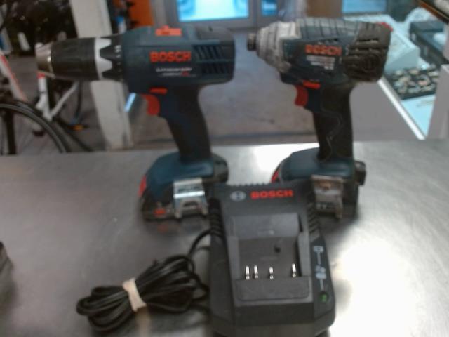 Kit hammer drill+impact+2batt+charger