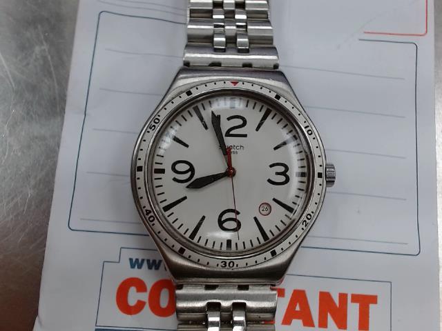 Vintage stainless steel swatch white dia