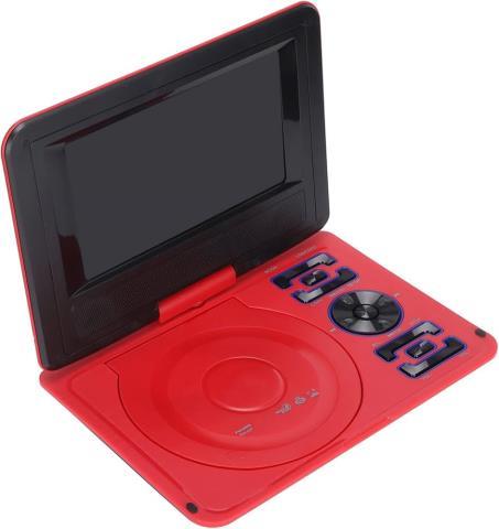 Lecteur dvd rouge portatif