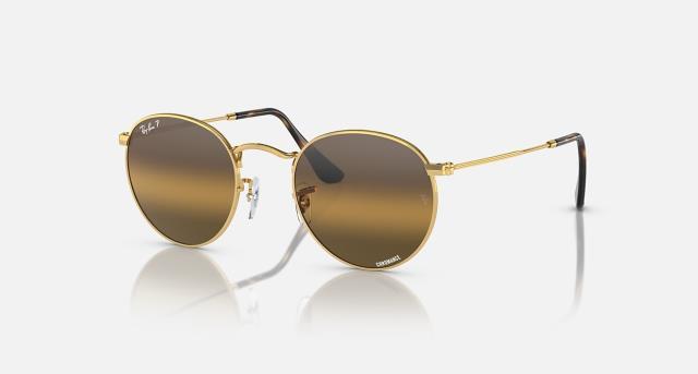 Rayban sunglasses round metal gold