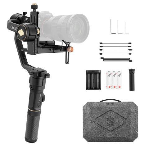 Handheld gimbal stabilizer 3 axis black