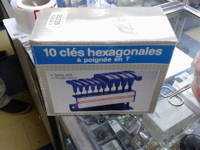 10 cles hexagonales a poignee en t