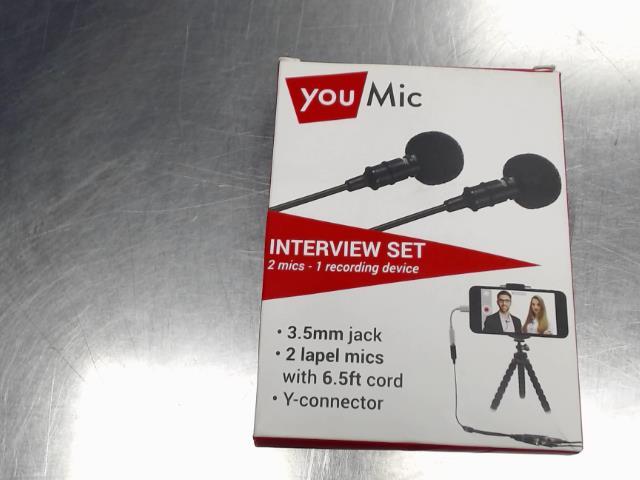 Interview set 2 mics 1 recording