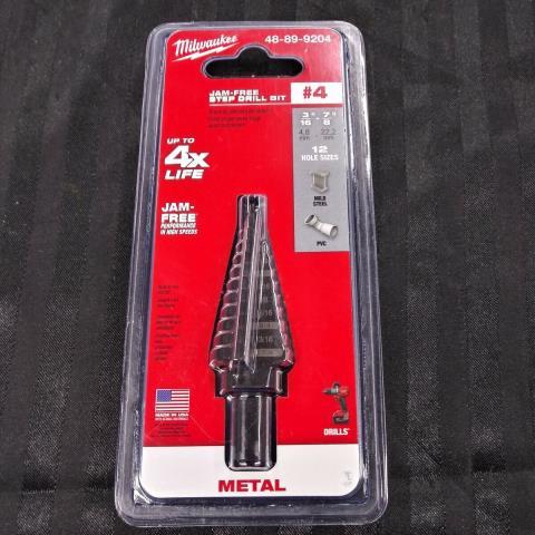 Jam-free step drill bit #4